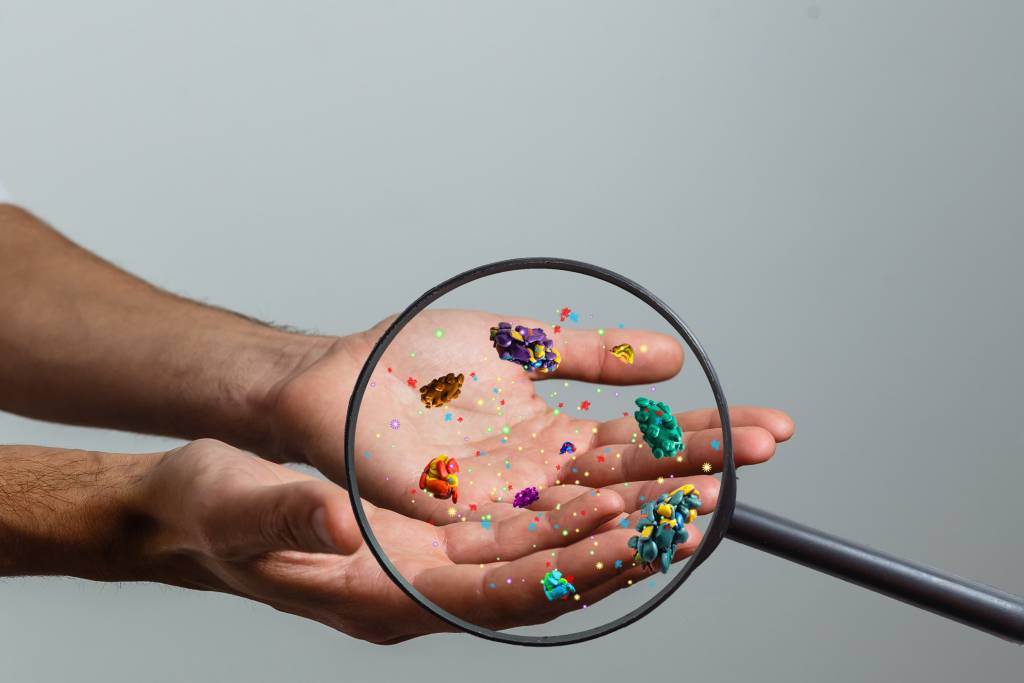 picture of Germs on a man's hands. How modern hygiene can improve your overall health.